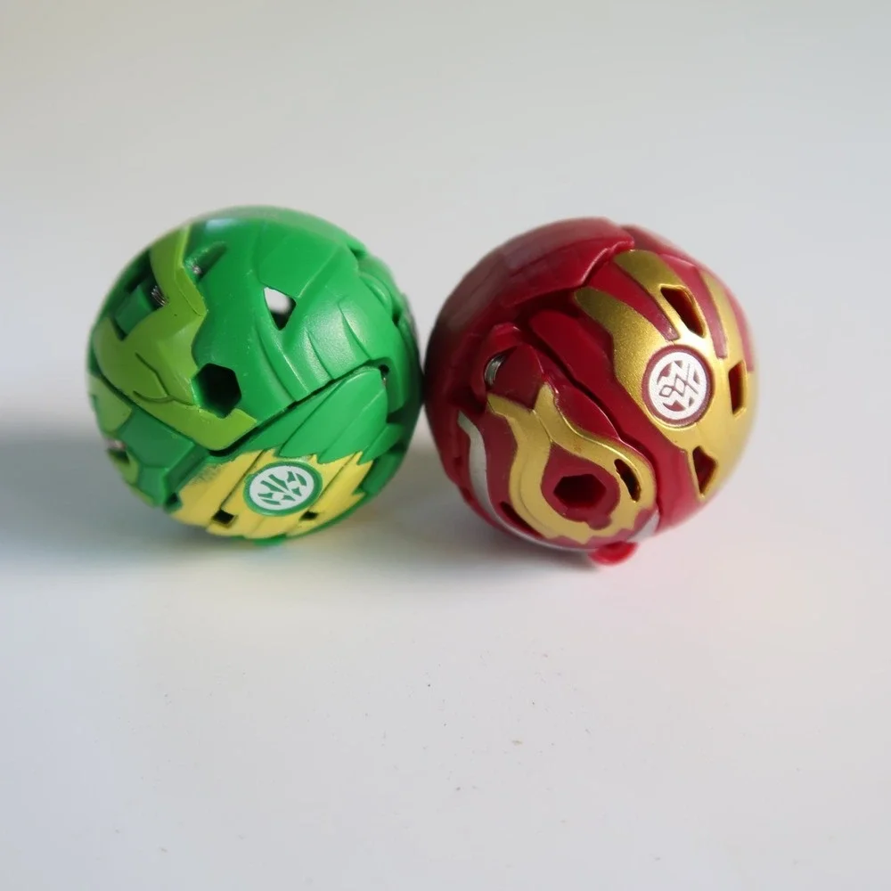 Spin Master Bakugan‎ Geogan Rising Falcron &Armoured Trox Nobilious Lot of 2